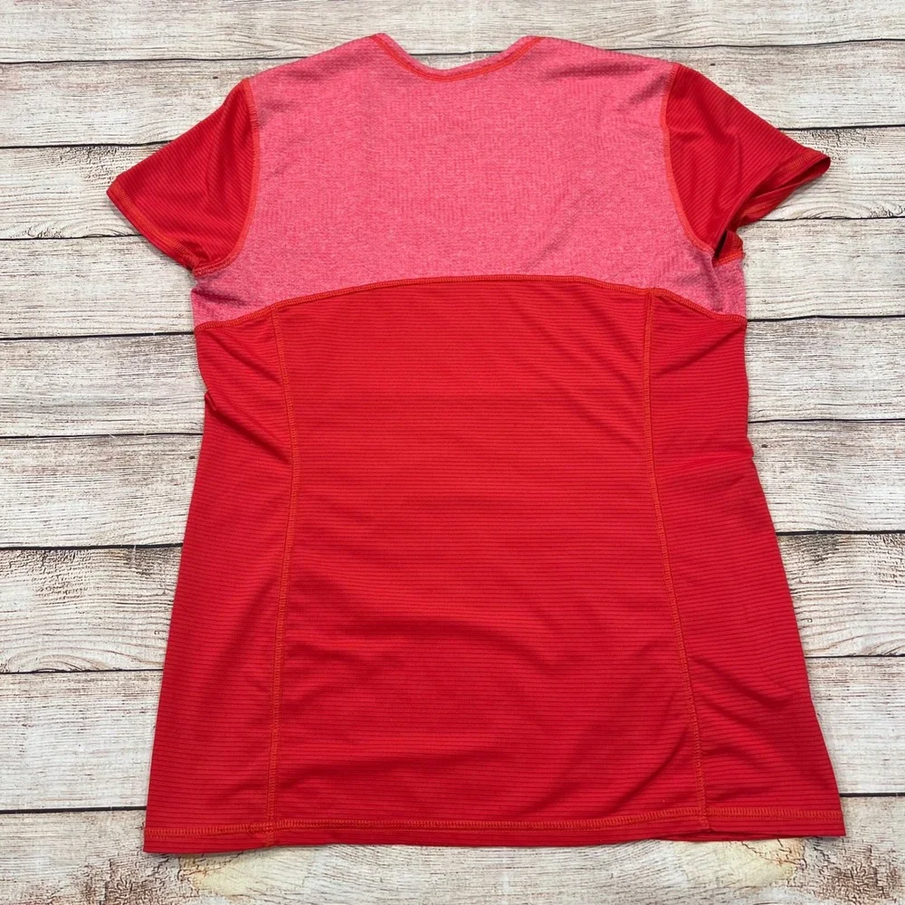 REI Womens Red Short Sleeve Active Performance T-Shirt Zip Pocket Size‎ M - Picture 6 of 6
